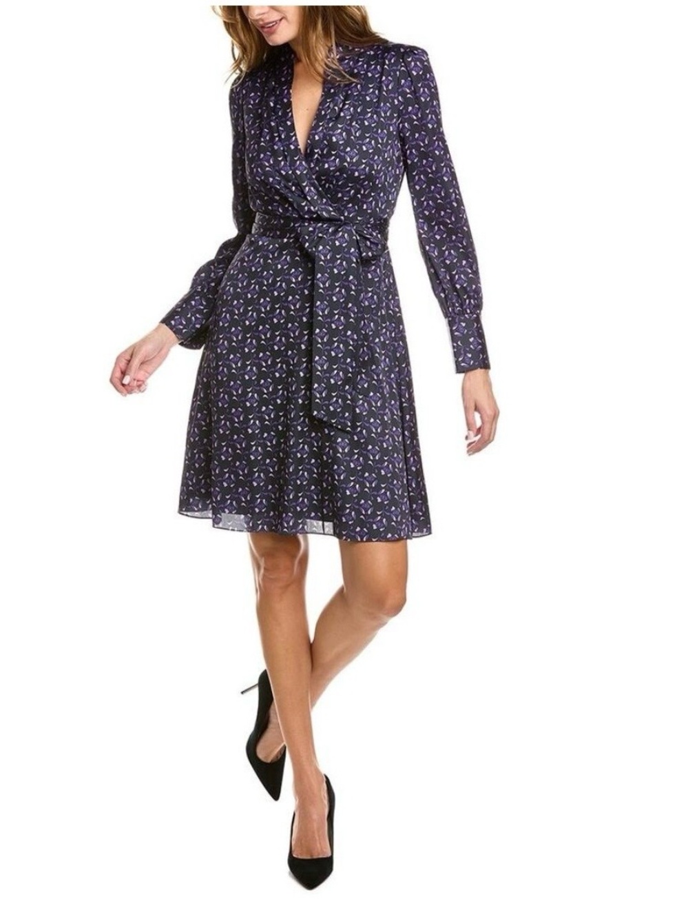 New Without tags  Elie Tahari sz 2 Floral Mini Dress In Purple